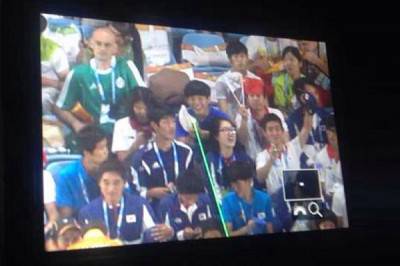 南京ユース五輪　韓国人が中国国旗にレーザー照射