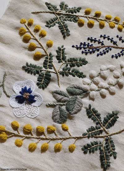 embroidery spring flower by yumiko higuchi